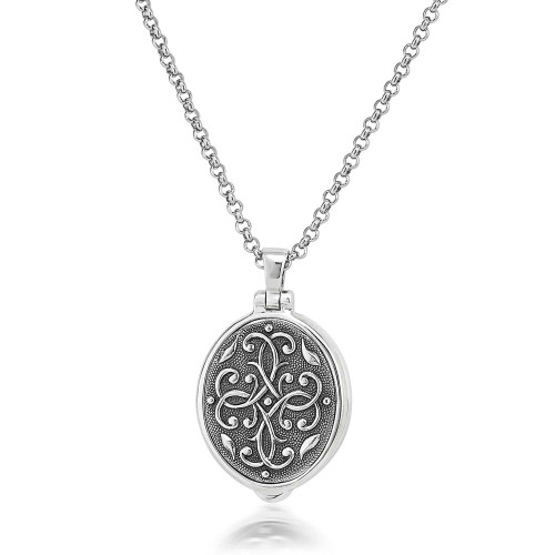 Arabesque Sterling Silver Oval Locket by Anatoli | The Shops at Colonial Williamsburg