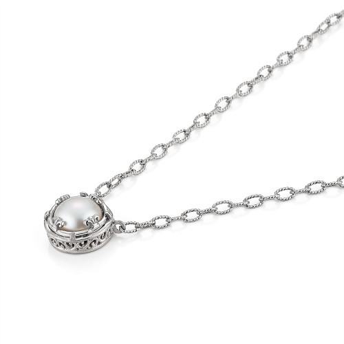 Sterling Silver Round Pearl Necklace | The Shops at Colonial Williamsburg