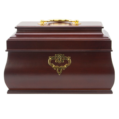 Oblong Mahogany Jewelry Box