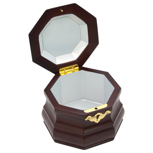 Octagonal Mahogany Tea Caddy