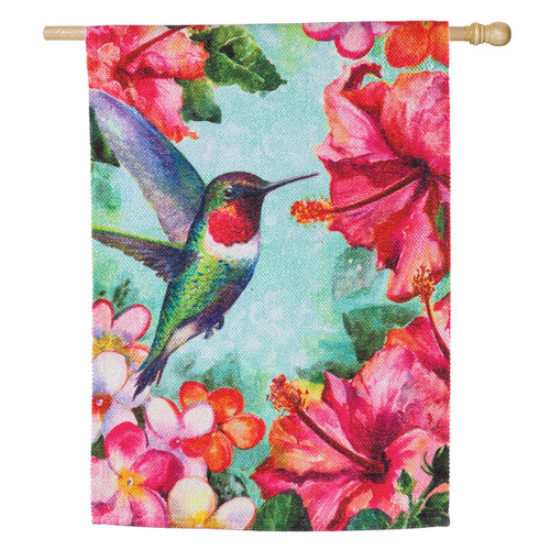 Hummingbird and Hibiscus House Flag | The Shops at Colonial Williamsburg