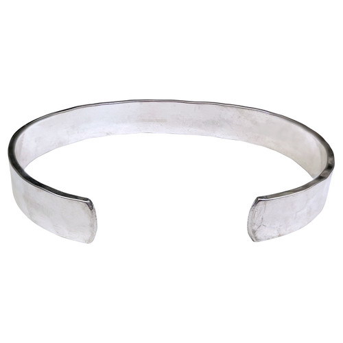 Hammered Sterling Silver C-Band Bracelet - Adult