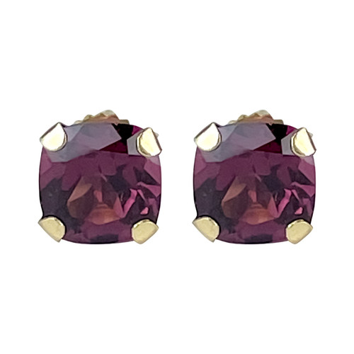 14K Gold Rhodolite Garnet Stud Earrings | The Shops at  Colonial Williamsburg