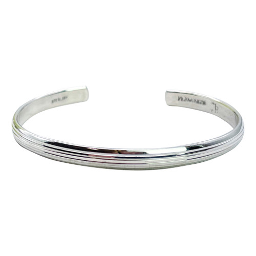 Plain Sterling Silver C-Band Bracelet