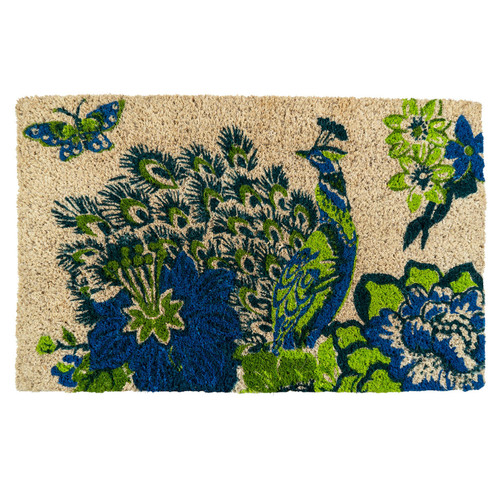 WILLIAMSBURG Portobello Peacock Coir Doormat | The Shops at Colonial Williamsburg