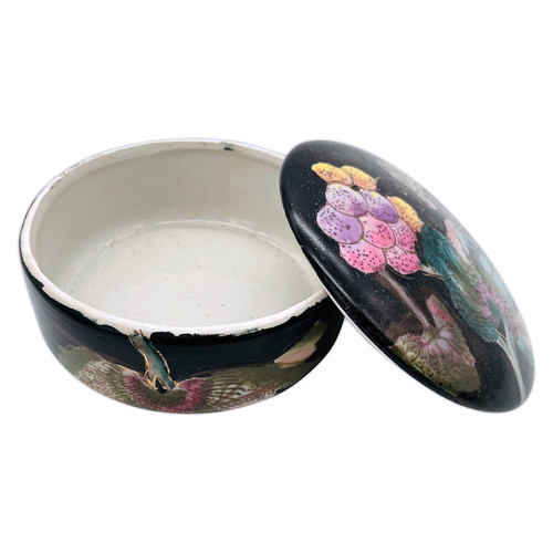 Black Porcelain Box with Flowers & Fruit | The Shops at Colonial Williamsburg
