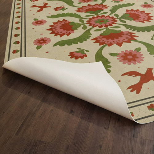 WILLIAMSBURG Applique "The Frolic" Vintage Vinyl Floorcloth | The Shops at Colonial Williamsburg