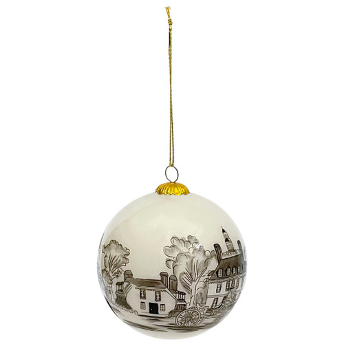 Black & White Colonial Williamsburg Townscape Ornament | The Shops at Colonial Williamsburg