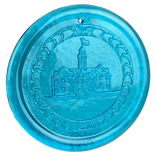 Colonial Williamsburg Seal Suncatcher Ornament - Turquoise | The Shops at Colonial Williamsburg