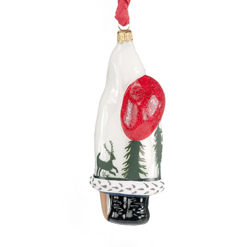 Vaillancourt Pearlized Scherenschnitte Santa Ornament  | The Shops at Colonial Williamsburg