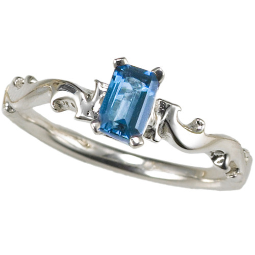 London Blue Topaz Sterling Silver Scroll Ring | The Shops at Colonial Williamsburg