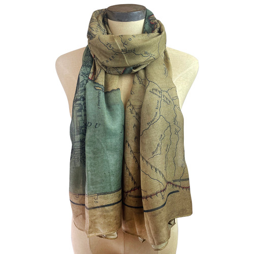Colonial Williamsburg Historic Map Scarf