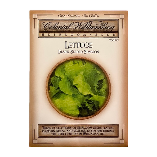 Black Seeded Simpson Lettuce Vegetable Seeds | The Shops at Colonial Williamsburg