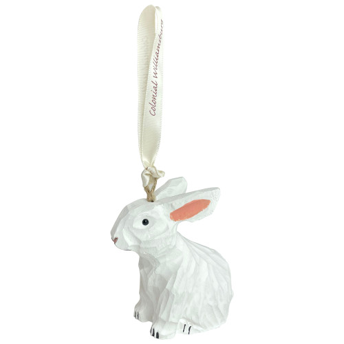 Hand Carved Bunny Wooden Ornament | The Shops at Colonial Williamsburg