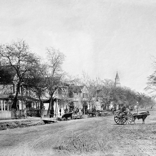 Restoring Williamsburg - Duke of Gloucester Street before the restoration | The Shops at Colonial Williamsburg