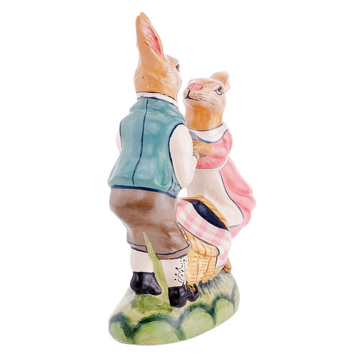 Vaillancourt Chalkware Two Colonial Rabbits Dancing | The Shops at Colonial Williamsburg