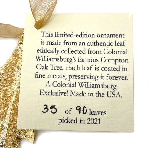Limited Edition: Compton Oak Tree Ornament | The Shops at Colonial Williamsburg