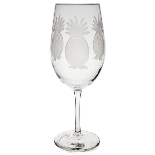 Etched Pineapple Wine Glass | The Shops at Colonial Williamsburg