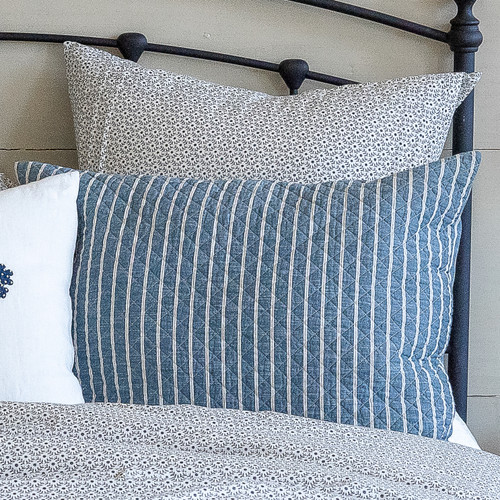 CRAFT & FORGE Hayslip Bedding by Taylor Linens - Indigo Stripe | The Shops at Colonial Williamsburg