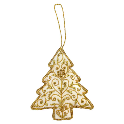 Golden Floral Tree Fabric Ornament  | The Shops at Colonial Williamsburg