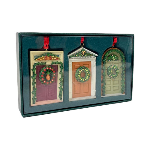 Colonial Williamsburg Mini Christmas Doors Ornament Set | The Shops at Colonial Williamsburg