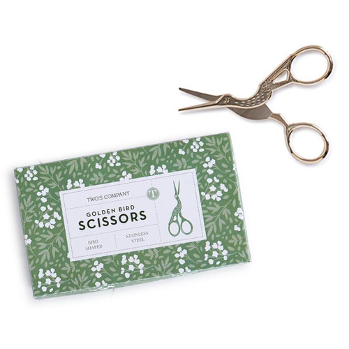 Gold Bird Embroidery Scissors in Gift Box