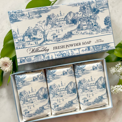 Colonial Williamsburg Fresh Powder Soap Bar Set | The Shops at Colonial Williamsburg