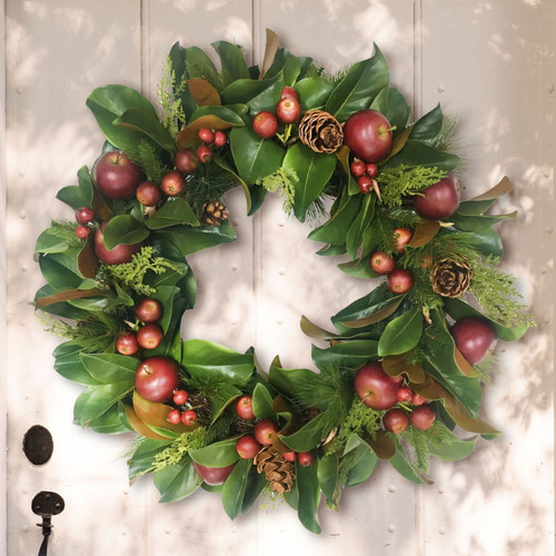 Palmer House Apple & Magnolia Wreath 30" | The Shops at Colonial Williamsburg