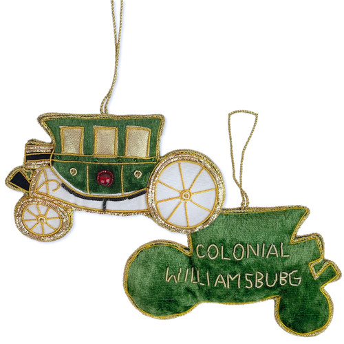 Colonial Williamsburg Randolph Carriage Fabric Ornament | The Shops at Colonial Williamsburg