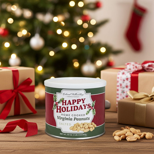 Colonial Williamsburg Lightly Salted Virginia Peanuts 20 oz Holiday Tin | The Shops at Colonial Williamsburg
