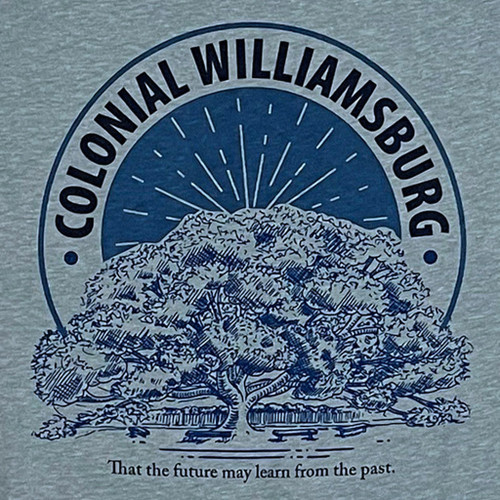 Colonial Williamsburg "Compton Oak Tree" Adult T-Shirt - Ice Blue | The Shops at Colonial Williamsburg