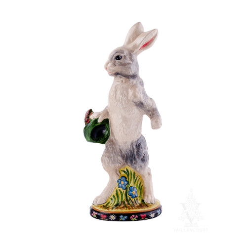 Vaillancourt White Bunny with Basket