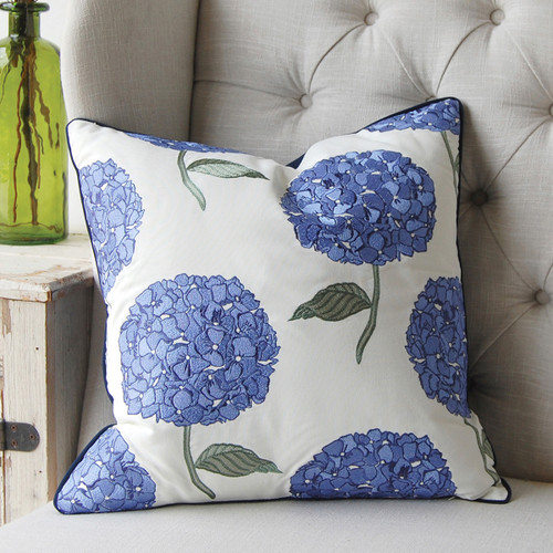 Blooming Hydrangeas Indoor/Outdoor Pillow | The Shops at Colonial Williamsburg