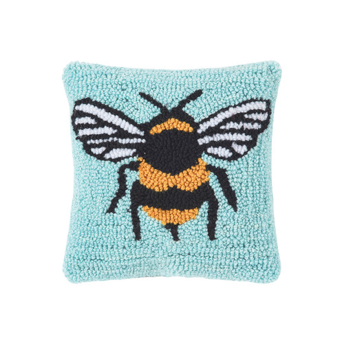 Bumble Bee Hooked Pillow 8" | The Shops at Colonial Williamsburg