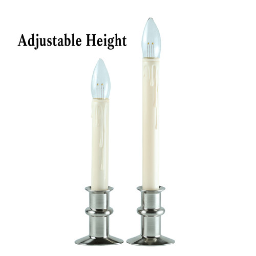 Window Hugger LED Window Candle - Brushed Nickel - Set of 4 | The Shops at Colonial Williamsburg