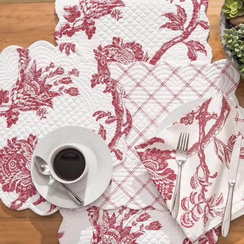 WILLIAMSBURG Arcadia Crimson Rectangular Placemat | The Shops at Colonial Williamsburg