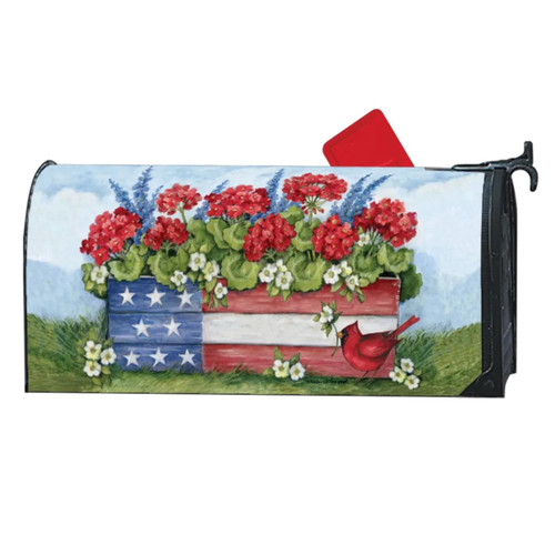 Red Geranium Patriotic MailWrap Mailbox Cover | The Shops at Colonial Williamsburg