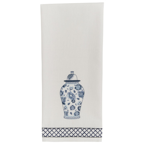 WILLIAMSBURG Blue Chinoiserie Temple Jar Kitchen Towel | The Shops at Colonial Williamsburg