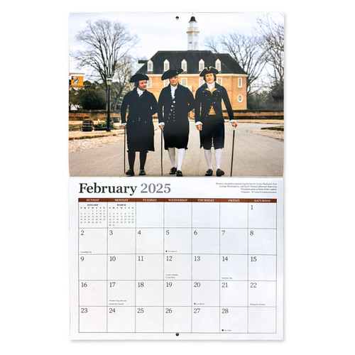 2025 Colonial Williamsburg Wall Calendar - February | The Shops at Colonial Williamsburg