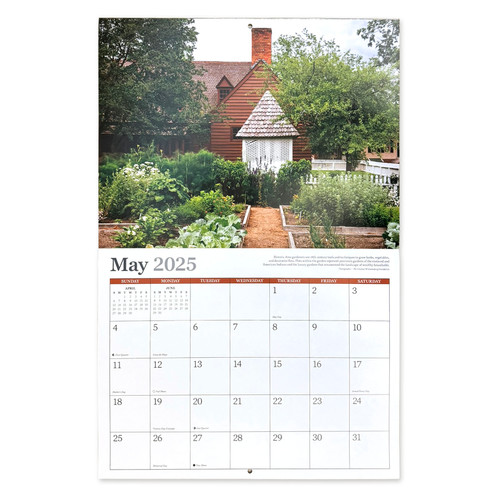 2025 Colonial Williamsburg Wall Calendar - May | The Shops at Colonial Williamsburg