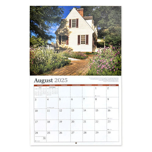 2025 Colonial Williamsburg Wall Calendar