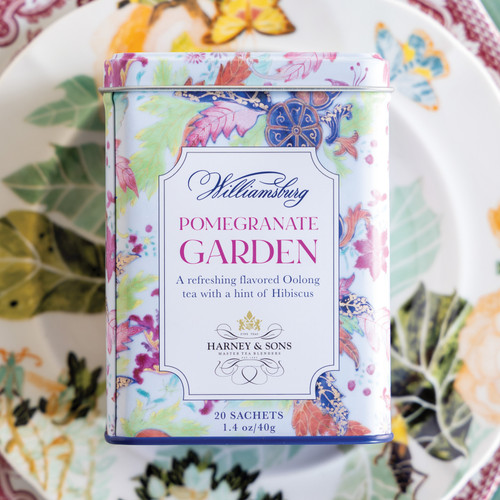 WILLIAMSBURG Pomegranate Garden Tea by Harney & Sons | The Shops at Colonial Williamsburg WILLIAMSBURG Pomegranate Garden Tea by Harney & Sons | The Shops at Colonial Williamsburg