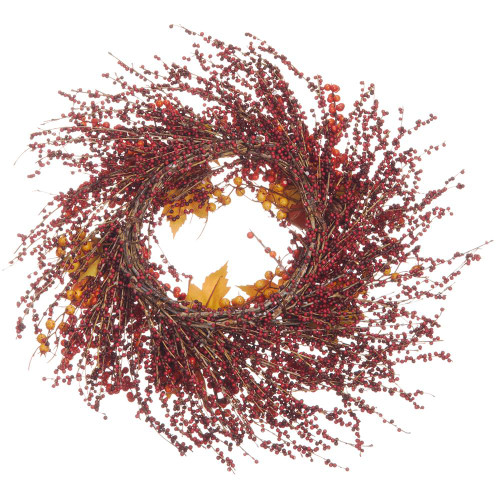 Burgundy Red & Orange Berries Fall Wreath 25" | The Shops at Colonial Williamsburg Burgundy Red & Orange Berries Fall Wreath 25" | The Shops at Colonial Williamsburg