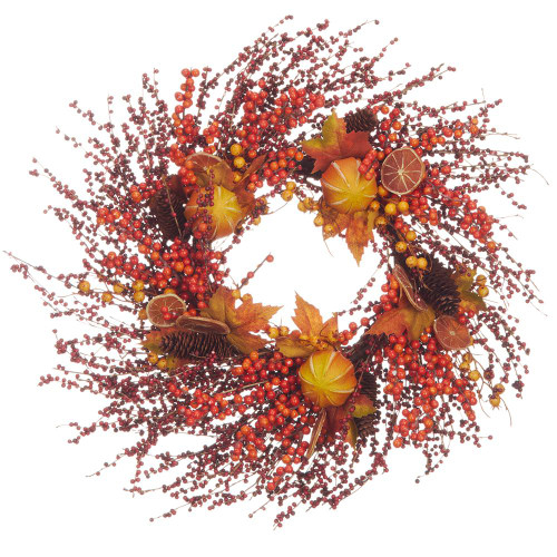 Burgundy Red & Orange Berries Fall Wreath 25" | The Shops at Colonial Williamsburg Burgundy Red & Orange Berries Fall Wreath 25" | The Shops at Colonial Williamsburg