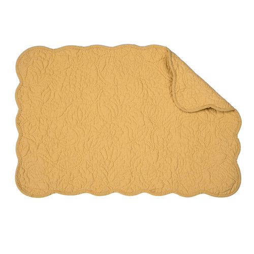 WILLIAMSBURG Christiana Quilted Placemat - Honey Yellow | The Shops at Colonial Williamsburg WILLIAMSBURG Christiana Quilted Placemat - Honey Yellow | The Shops at Colonial Williamsburg