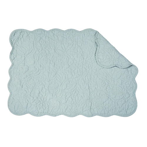 WILLIAMSBURG Christiana Quilted Placemat - Breeze Blue | The Shops at Colonial Williamsburg WILLIAMSBURG Christiana Quilted Placemat - Breeze Blue | The Shops at Colonial Williamsburg