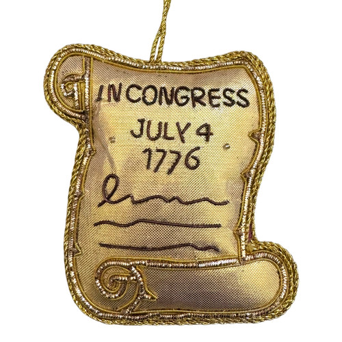 Declaration of Independence Scroll Fabric Ornament | The Shops at Colonial Williamsburg
