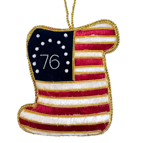 Bennington Flag "We the People" Constitution Scroll Fabric Ornament | The Shops at Colonial Williamsburg