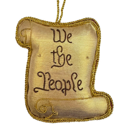 Bennington Flag "We the People" Constitution Scroll Fabric Ornament | The Shops at Colonial Williamsburg