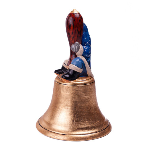 Vaillancourt Chalkware Midnight Sky Santa on School Bell | The Shops at Colonial Williamsburg